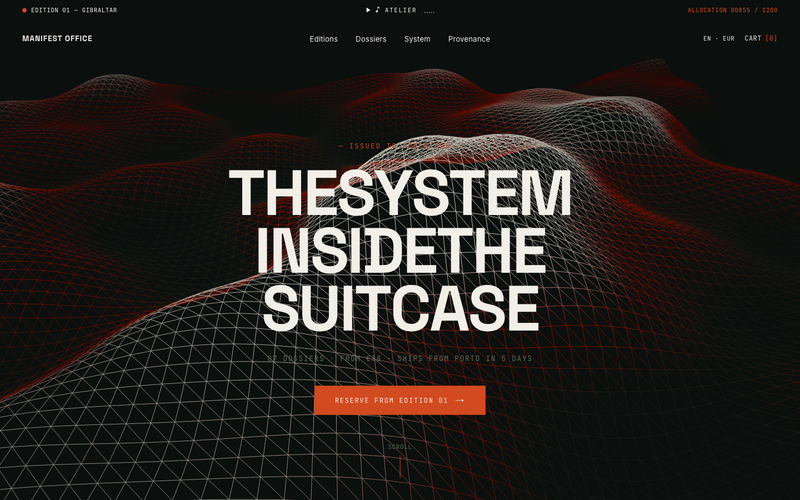 Manifest Office: a Shopify storefront I built for a brand that doesn't exist